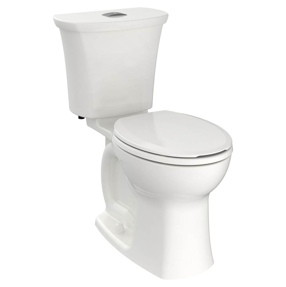 American Standard Edgemere® Two-Piece Dual Flush 1.6 gpf/6.0 Lpf and 1.1 gpf/4.2 Lpf Chair Height Round Front Toilet Less Seat