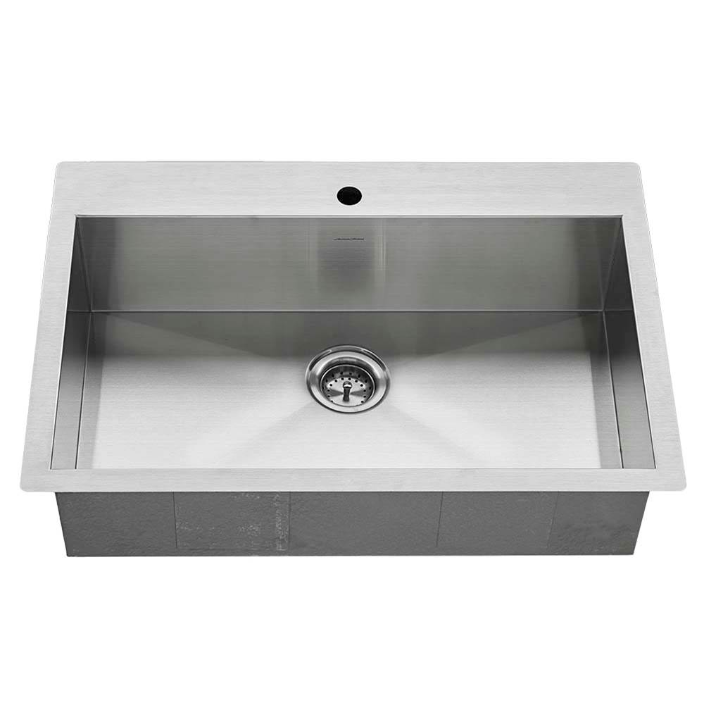 American Standard Edgewater® 33 x 22-Inch Stainless Steel 1-Hole Dual Mount Single-Bowl Kitchen Sink