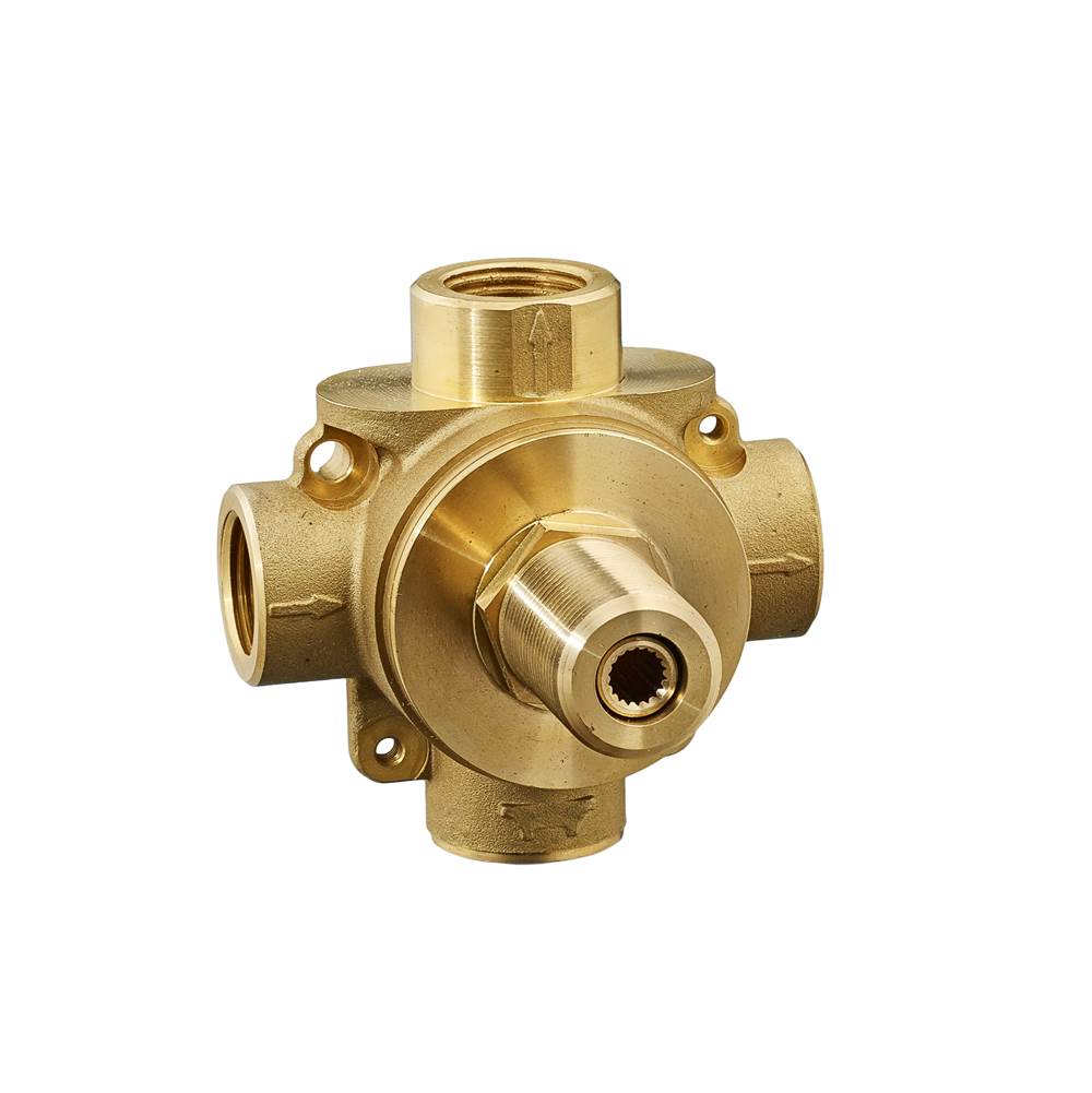American Standard 3-Way In-Wall Diverter Rough-In Valve With 3 Discrete/3 Shared Functions