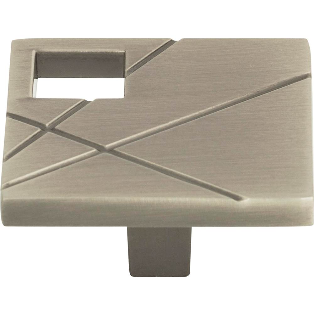 Atlas Modernist Right Square Knob 1 1/2 Inch Brushed Nickel