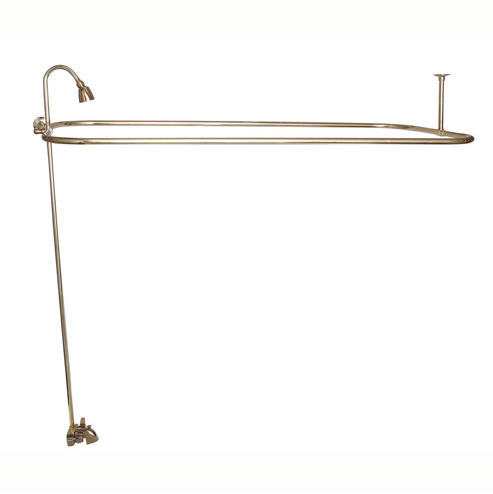 Barclay Converto Shower w/48'' Rect Rod, Fct, Riser, Polished Brass