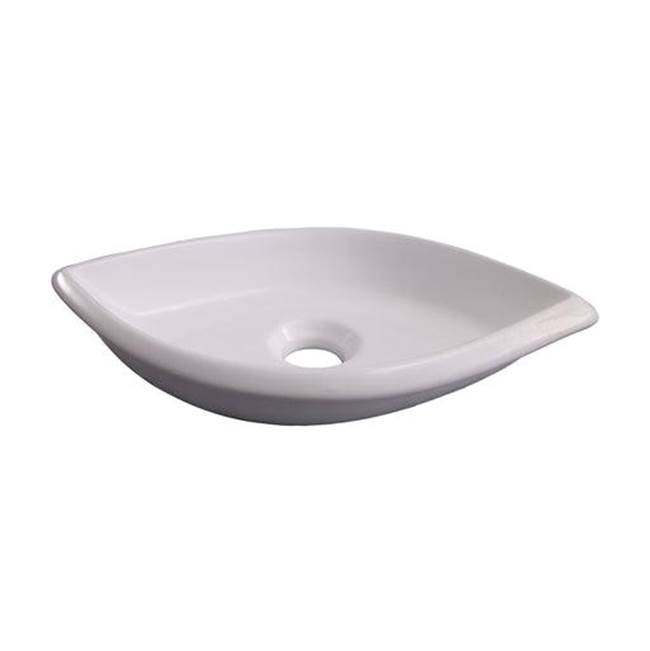 Barclay Kai Above Counter Basin 16'',No Faucet Holes, WH