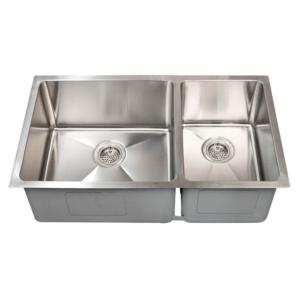 Barclay Guilio 33'' SS 60/40 OffsetDbl Bowl Undermount Sink