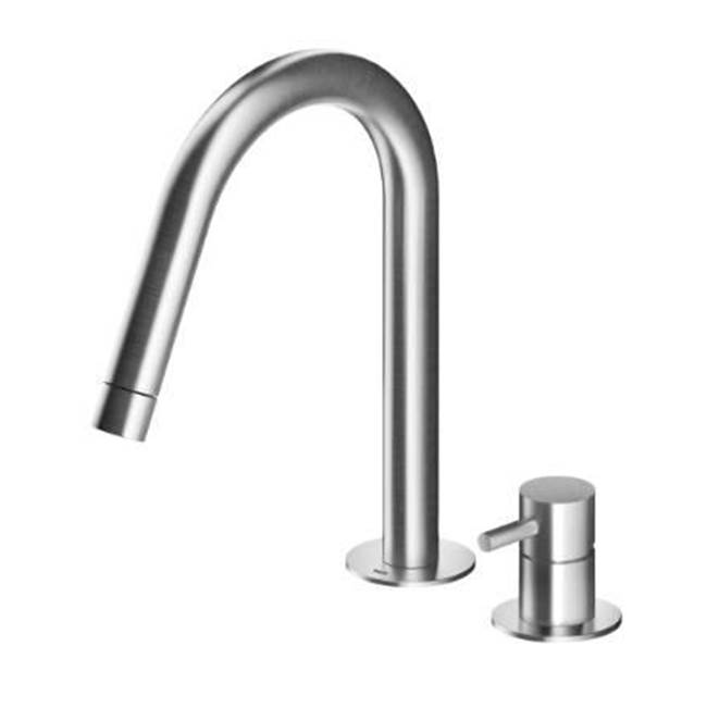 MGS Bagno Minimal Two-hole Basin Faucet (without drain) Stainless Steel Matte