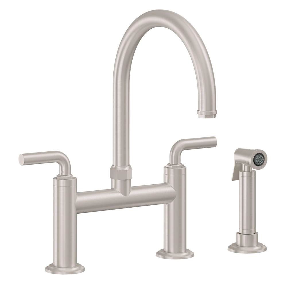 California Faucets Bridge Kitchen Faucet with Sidespray - Arc Spout