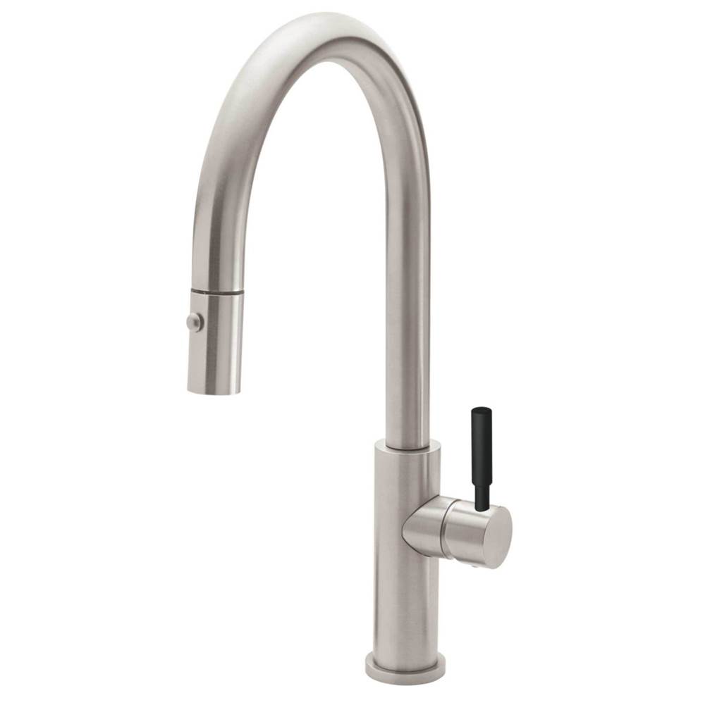 California Faucets Pull-Down Kitchen Faucet with Squeeze or Button Sprayer  - High Arc Spout