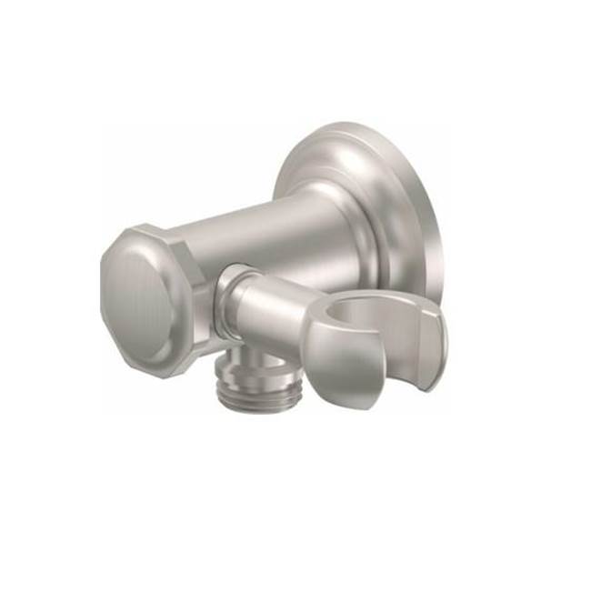 California Faucets Decorative Supply Elbow with Swivel Handshower Holder - Concave Base & Hex Cap