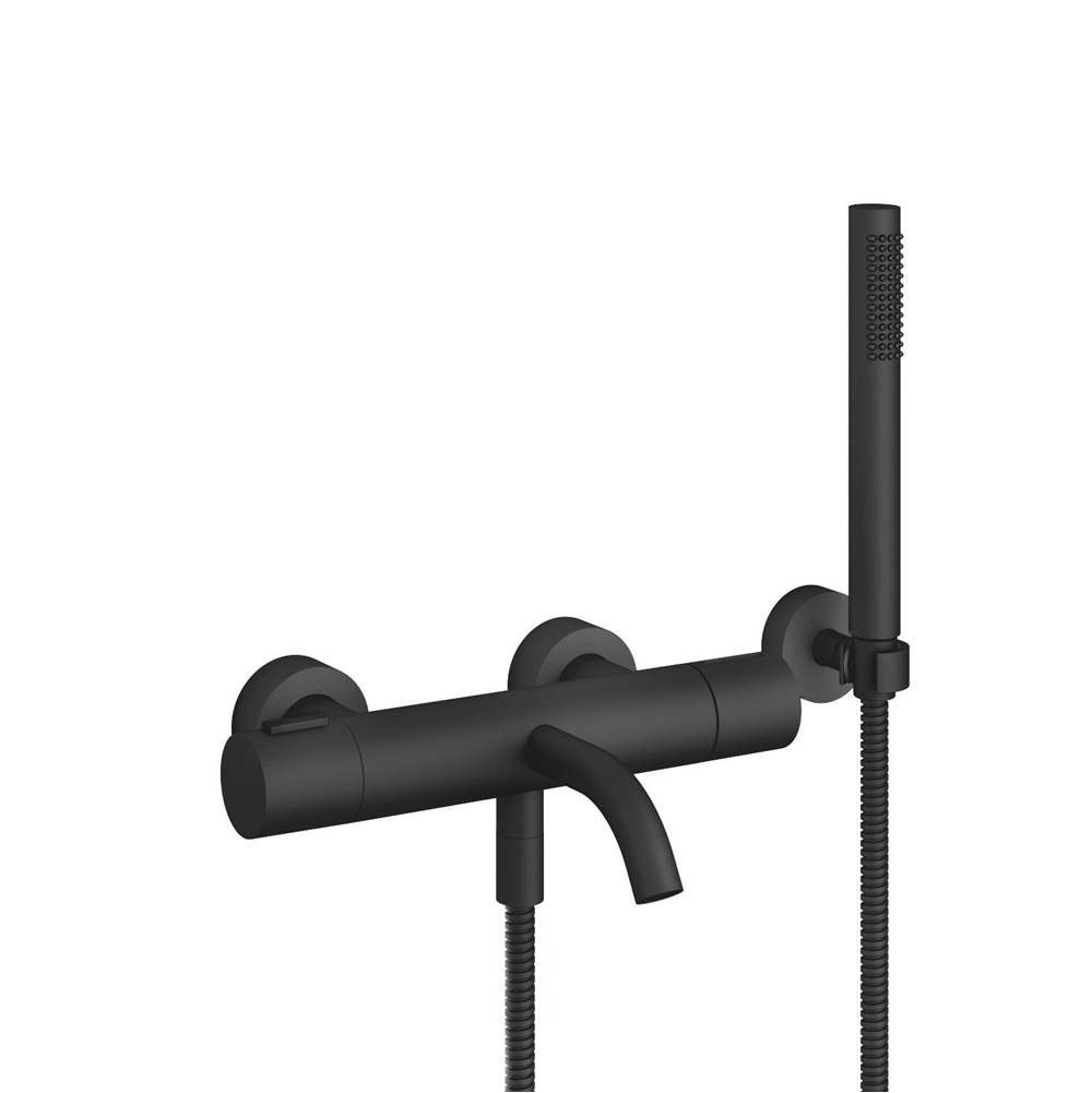 Dornbracht Tub Thermostat For Wall-Mounted Installation With Hand Shower Set In Black Matte