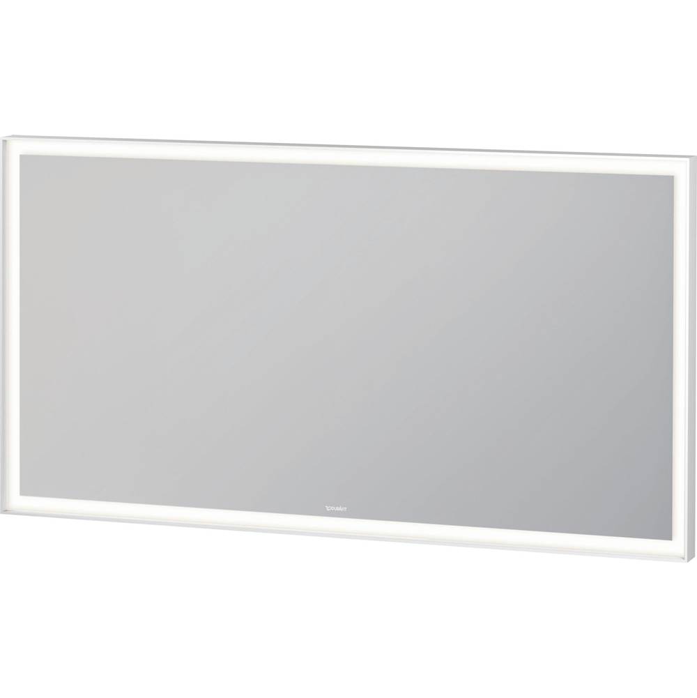 Duravit L-Cube Mirror with Lighting White Aluminum