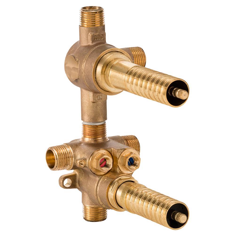 DXV 2-Handle Thermostatic Rough Valve with 2-Way Diverter Non-Shared Functions