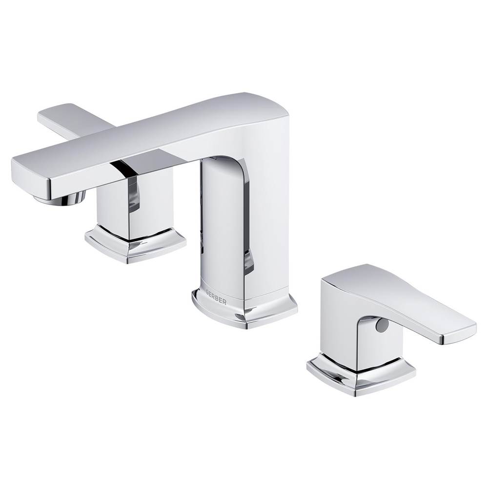 Gerber Plumbing Tribune 2H Widespread Lavatory Faucet w/ Metal Touch Down Drain 1.2gpm Chrome
