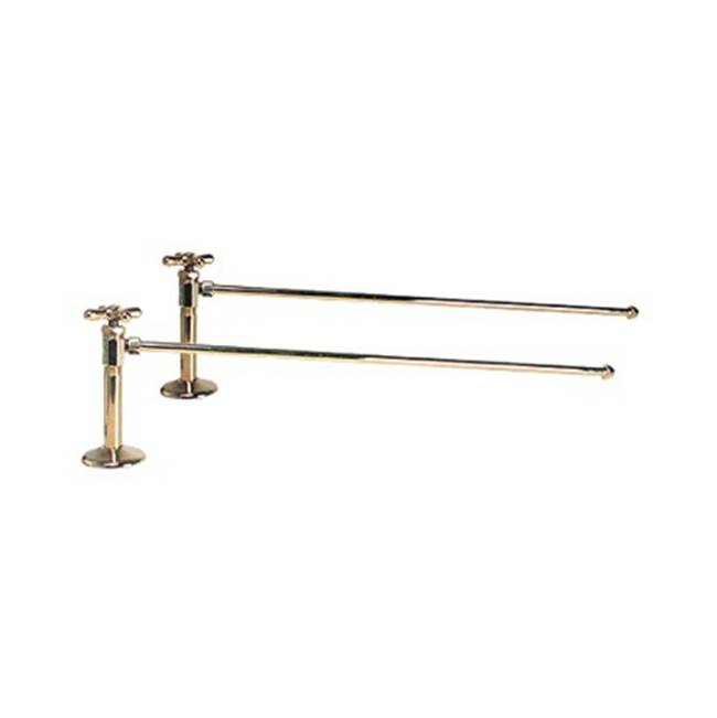 Herbeau Lavatory Supply Kit with Cross Handles in Polished Brass