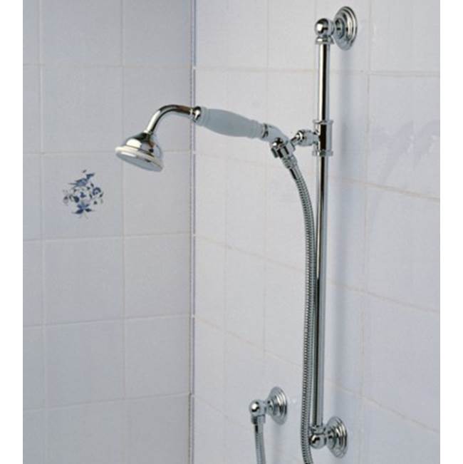 Herbeau ''Royale'' Slide Bar with Personal Hand Shower and Wall Elbow in Brushed Nickel