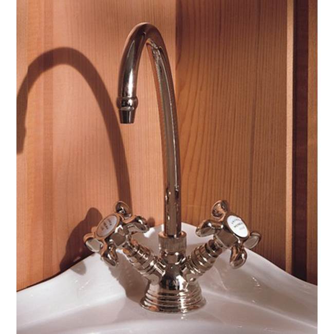 Herbeau ''Royale'' ''Verseuse'' Deck Mounted Mixer in Polished Nickel