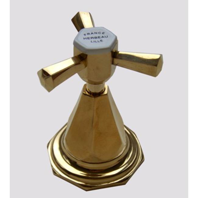 Herbeau ''Monarque'' 3/4 Wall Valve - Trim Only in Antique Lacquered Brass -Trim Only