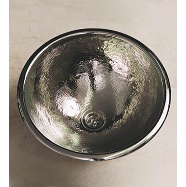 Herbeau ''Rhone'' Round Bowl in Hammered Polished Nickel