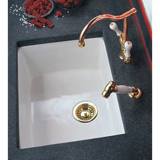 Herbeau Fireclay Drop-In / Undermount Sink in White