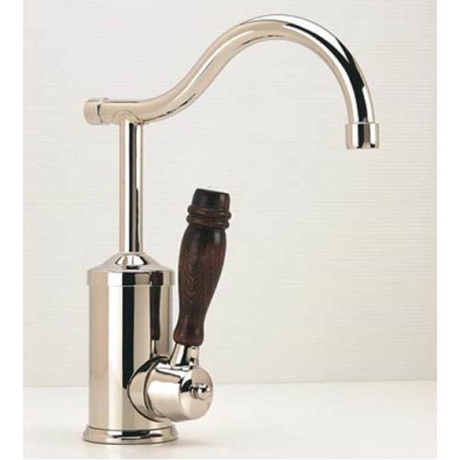 Herbeau ''Flamande'' Single Lever Mixer with Ceramic Disc Cartridge in White Handles, Antique Lactuered Copper