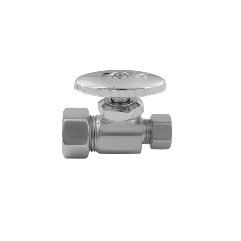 Jaclo Multi Turn Straight Pattern 5/8'' O.D. Compression (Fits 1/2'' Copper) x 3/8'' O.D. Supply Valve with Oval Handle