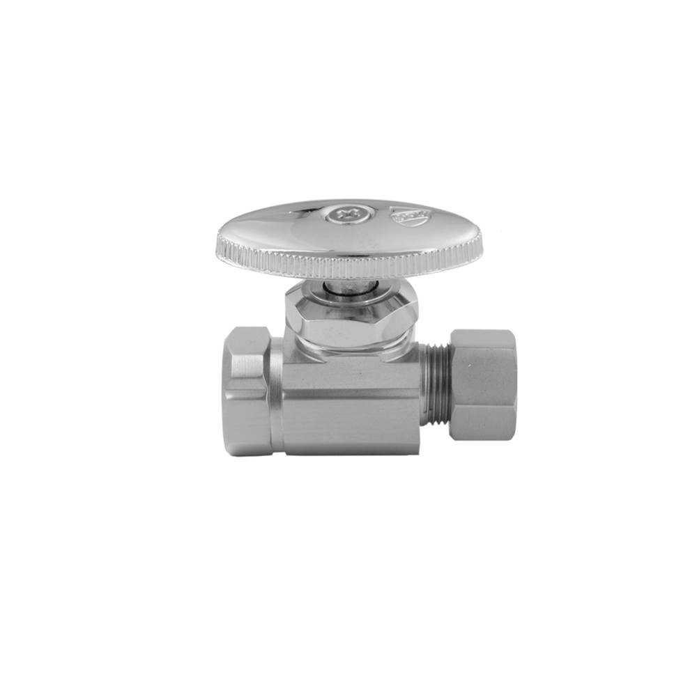 Jaclo Multi Turn Straight Pattern 1/2'' IPS x 3/8'' O.D. Supply Valve with Oval Handle