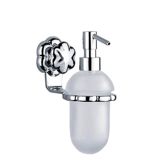 Joerger Florale Crystal Soap Dispenser, Complete, Mink Matte With Clear Crystal