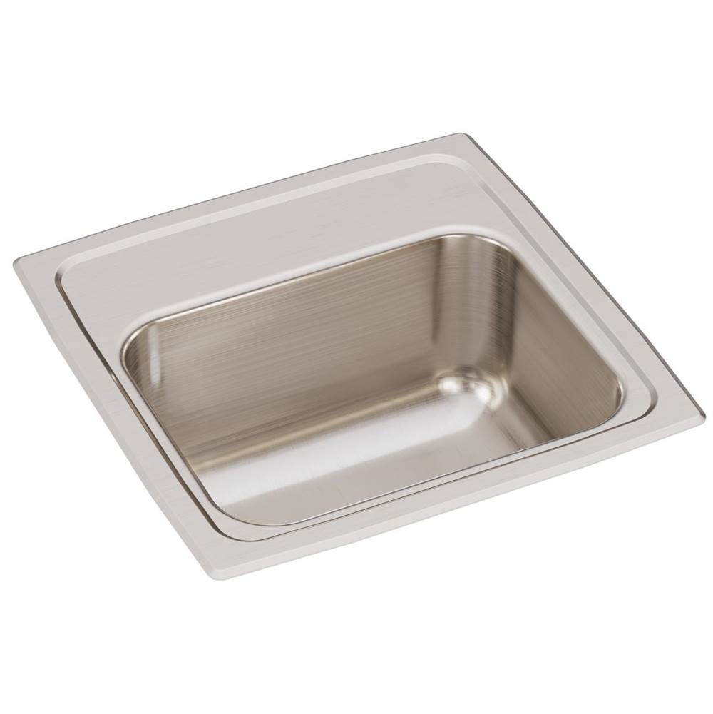 Just Manufacturing Stainless Steel 15'' x 15'' x 7-1/8'' 3-Hole Single Bowl Drop-in Prep Sink with 2'' Drain
