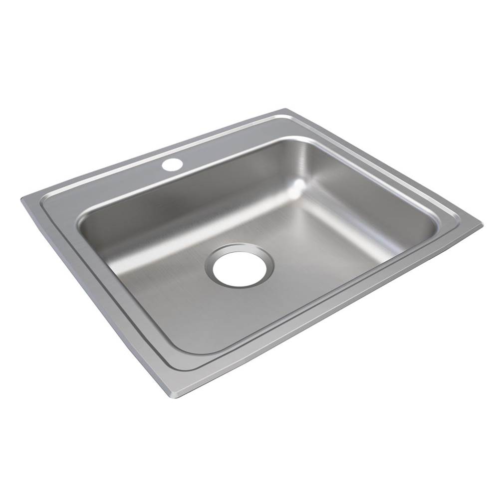 Just Manufacturing Stainless Steel 22'' x 19-1/2'' x 4'' 3-Hole Single Bowl Drop-in ADA Sink