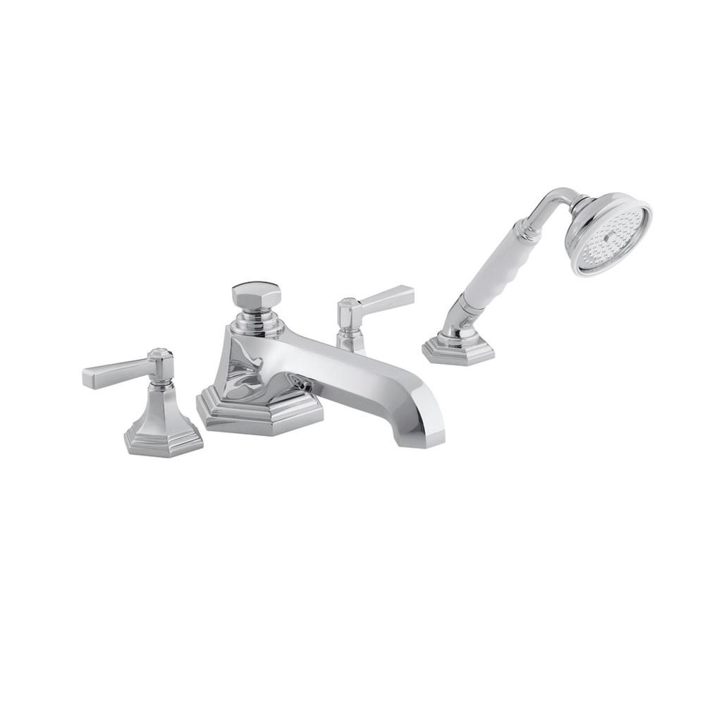 Kallista For Town Deck-Mount Bath Faucet W/ Diverter, Lever Handles & Handshower