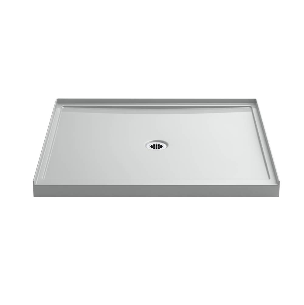 Kohler Reply 48-in x 42-in Single-Threshold Shower Base with Center Drain, Ice Grey