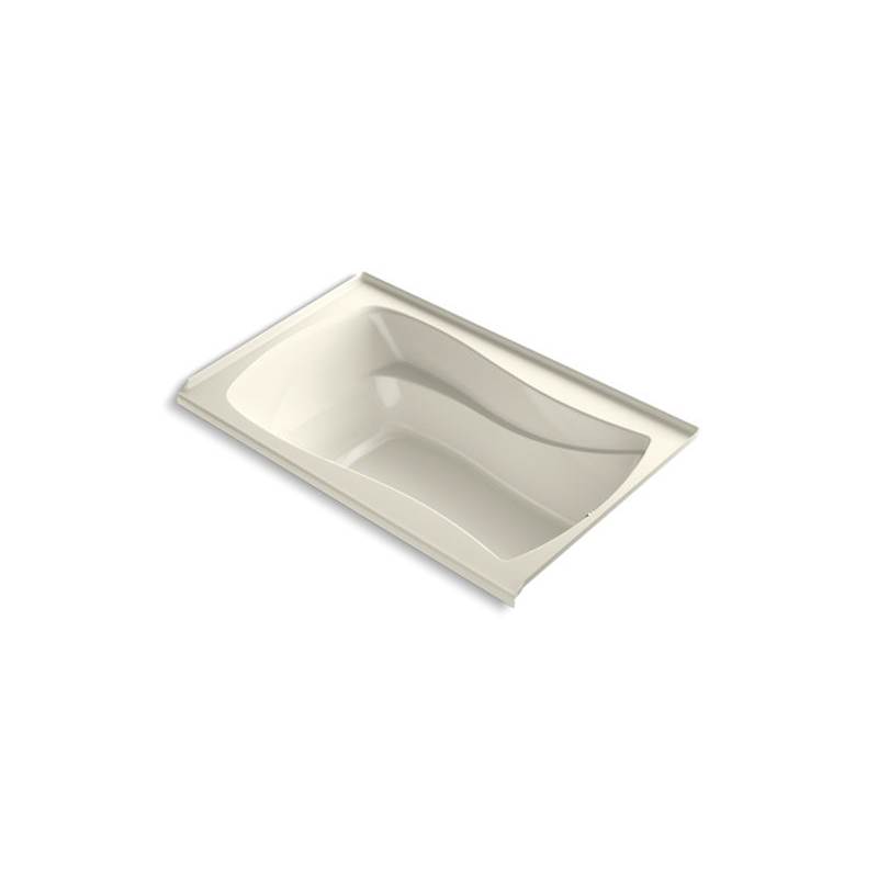 Kohler Mariposa® 60'' x 36'' alcove bath with Bask® heated surface, and right-hand drain