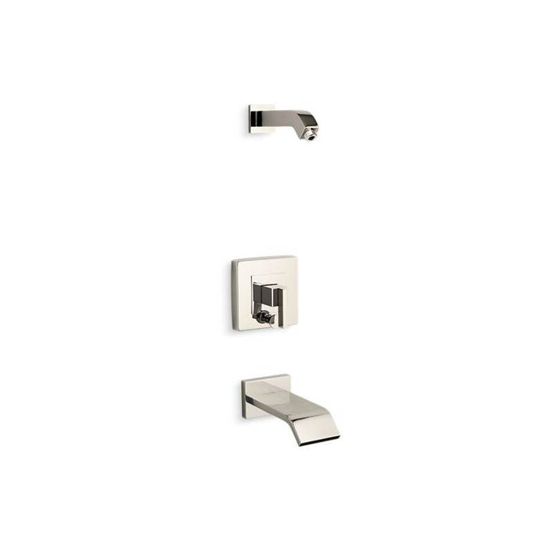 Kohler Loure® Rite-Temp® bath and shower trim set with push-button diverter, less showerhead