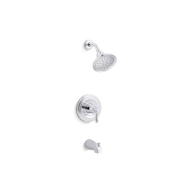 Kohler Devonshire® Rite-Temp® bath and shower trim with slip-fit spout and 1.75 gpm showerhead