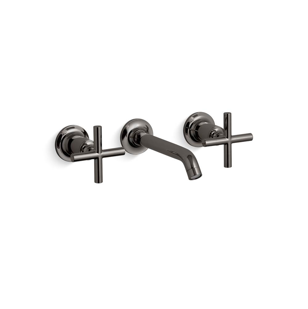 Kohler Purist Widespread wall-mount bathroom sink faucet trim with cross handles, 1.2 gpm
