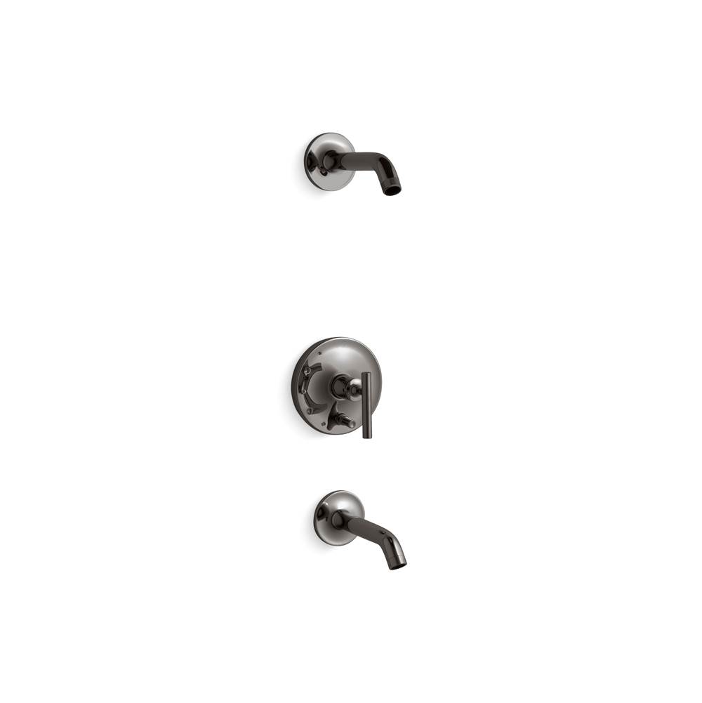 Kohler Purist Rite-Temp Bath And Shower Trim Kit With Push-Button Diverter And Lever Handle Without Showerhead
