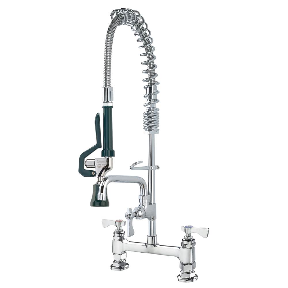 Krowne Royal Series 8'' Center Deck Mount Space Saver Pre-Rinse With Add-On Faucet And 8'' Spout