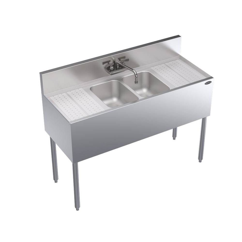 Krowne Krowne Royal Series 4''W X 19''D Two Compartment Bar Sink, Royal Series Faucet And Drains Included
