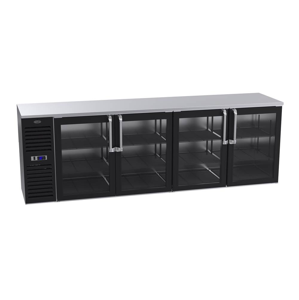 Krowne Krowne Royal 108'' Self Contained Backbar, Left Cabinet With Bv Glass Right Left Left Right Doors