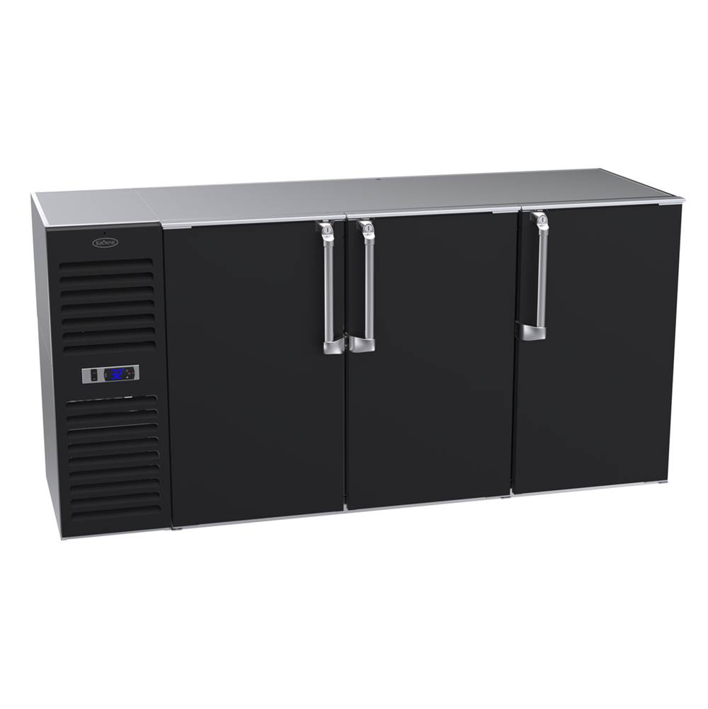 Krowne 72'' Self Contained Left Cabinet Narrow Door Backbar Cooler With A Right Left Right Bv Door