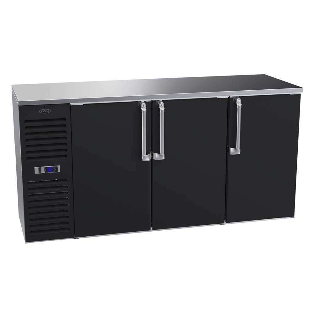 Krowne 72'' Self Contained Left Cabinet Narrow Door Backbar Cooler With 3 Right Bv Doors And Ss Top