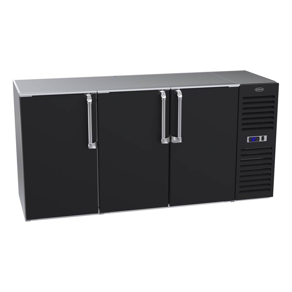 Krowne 72'' Self Contained Right Cabinet Narrow Door Backbar Cooler With 3 Bv Doors