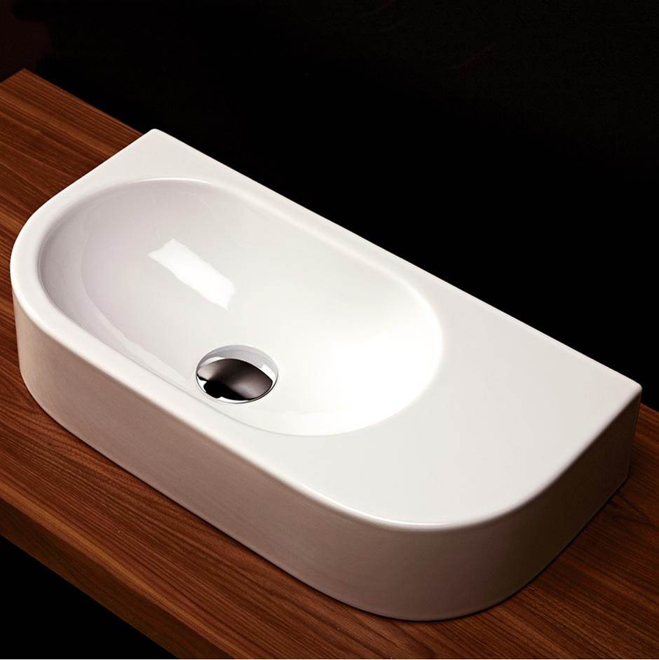 Lacava Wall-mount or above-counter porcelain Bathroom Sink without an overflow