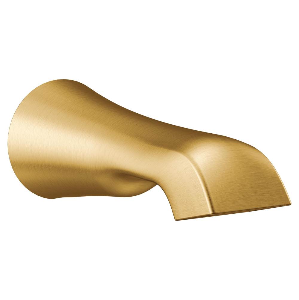 Moen Flara 1/2-Inch Slip Fit Connection Non-Diverting Tub Spout, Brushed Gold