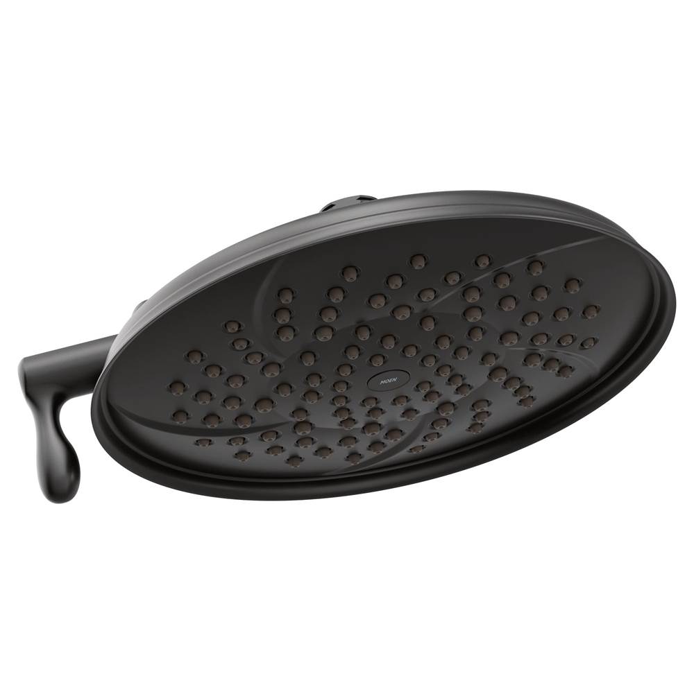 Moen Isabel 8-Inch Two-Function Eco-Performance Showerhead with Immersion Technology, Matte Black