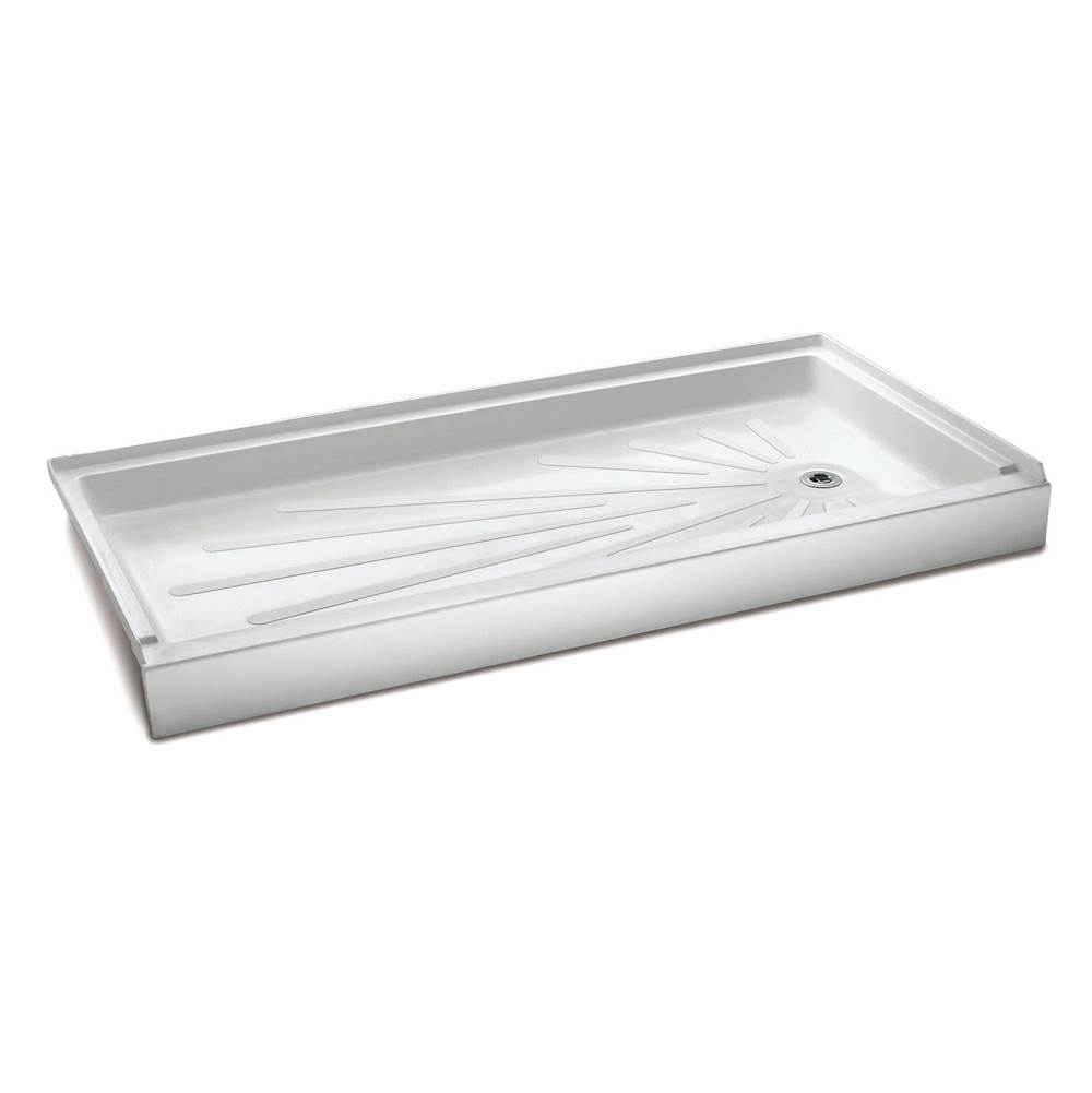 Mustee And Sons Showertub Shower Floor, Right Hand, White