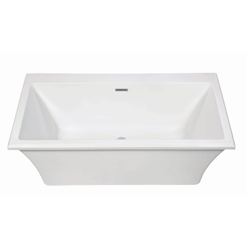 MTI Baths Madelyn 5 Dolomatte Freestanding Faucet Deck Air Bath - White (65.75X36)