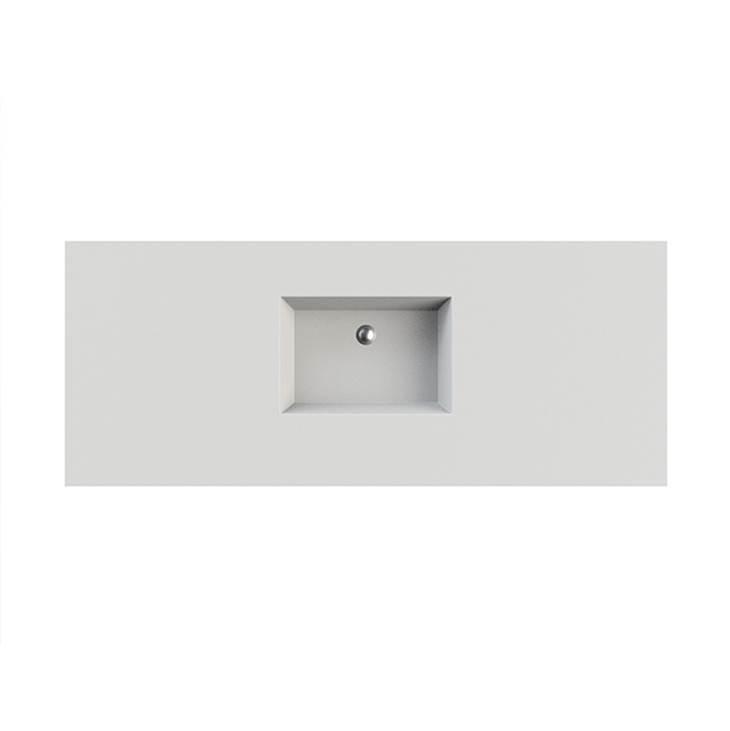 MTI Baths Petra 2 Sculpturestone Counter Sink Single Bowl Up To 30'' - Gloss Biscuit