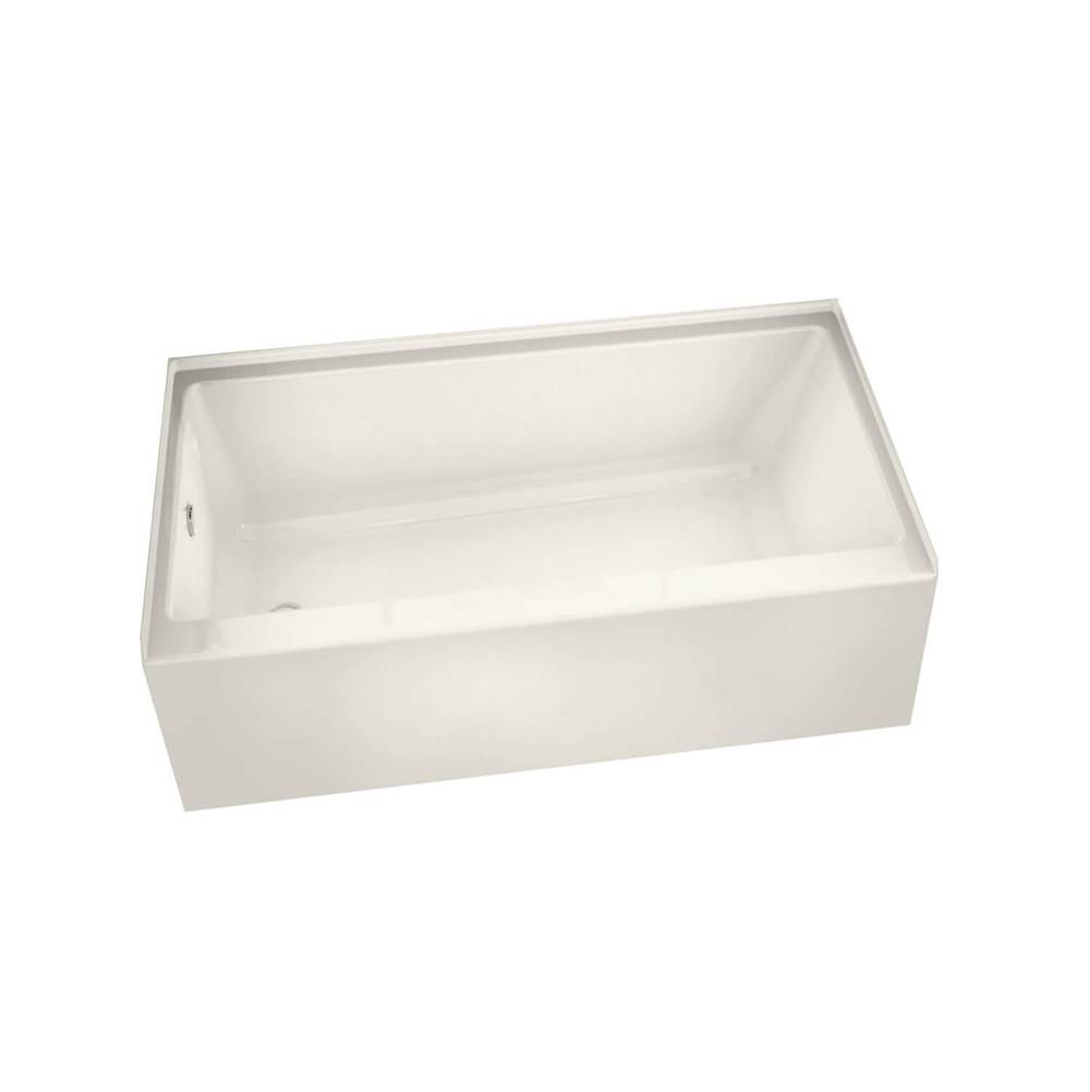Maax Rubix 6030 Acrylic Alcove Right-Hand Drain Bathtub in Biscuit