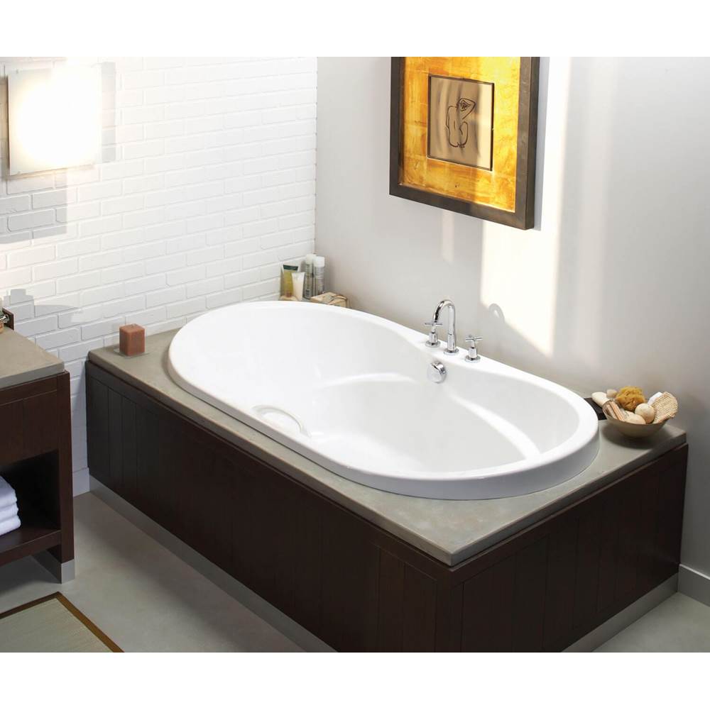 Maax Living 6042 Acrylic Drop-in Center Drain Bathtub in White