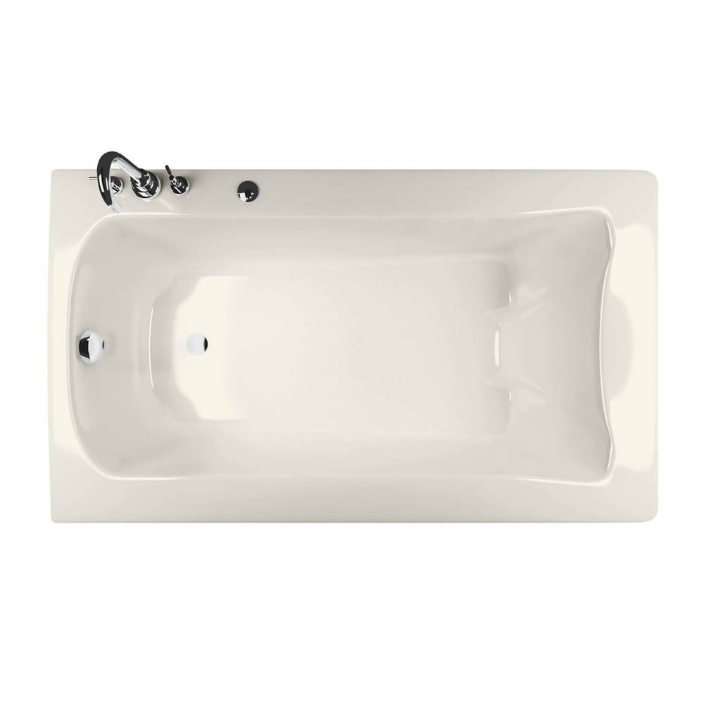 Maax Release 6036 Acrylic Drop-in End Drain Hydromax Bathtub in Biscuit
