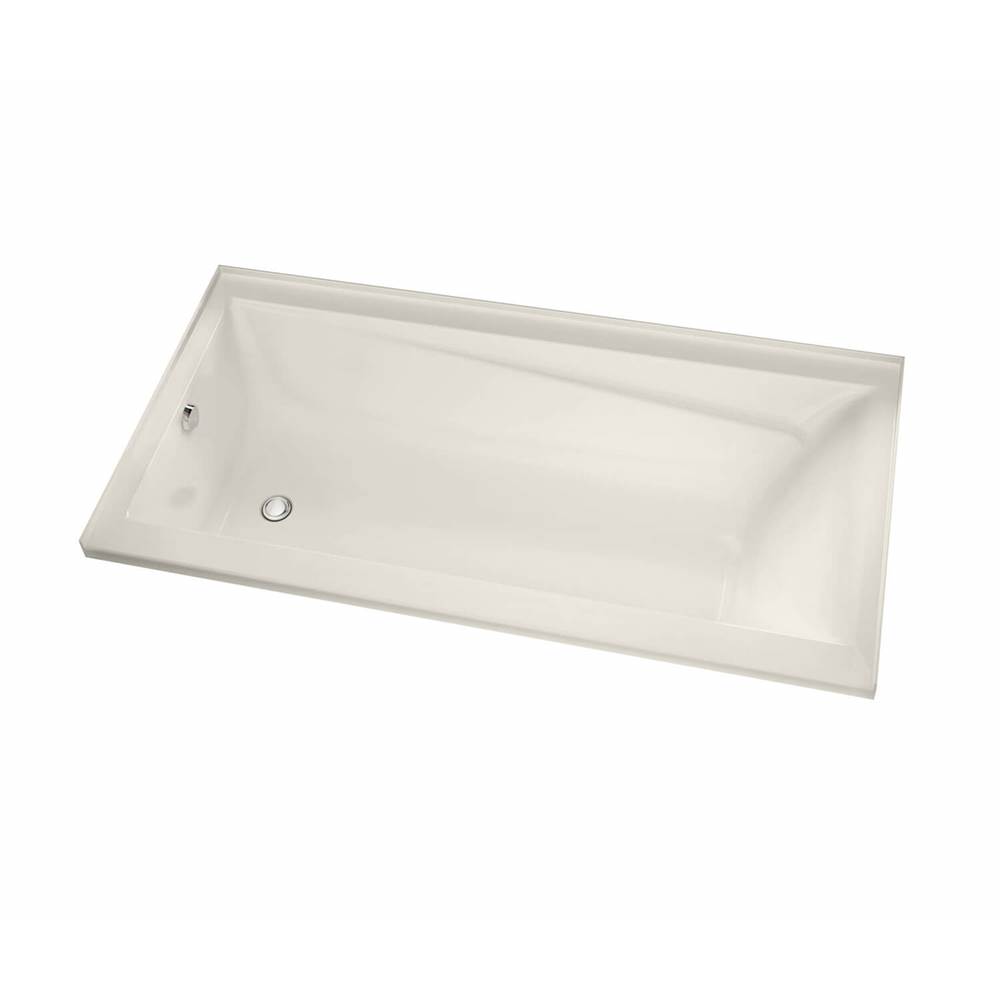 Maax Exhibit 7236 IF Acrylic Alcove Right-Hand Drain Whirlpool Bathtub in Biscuit